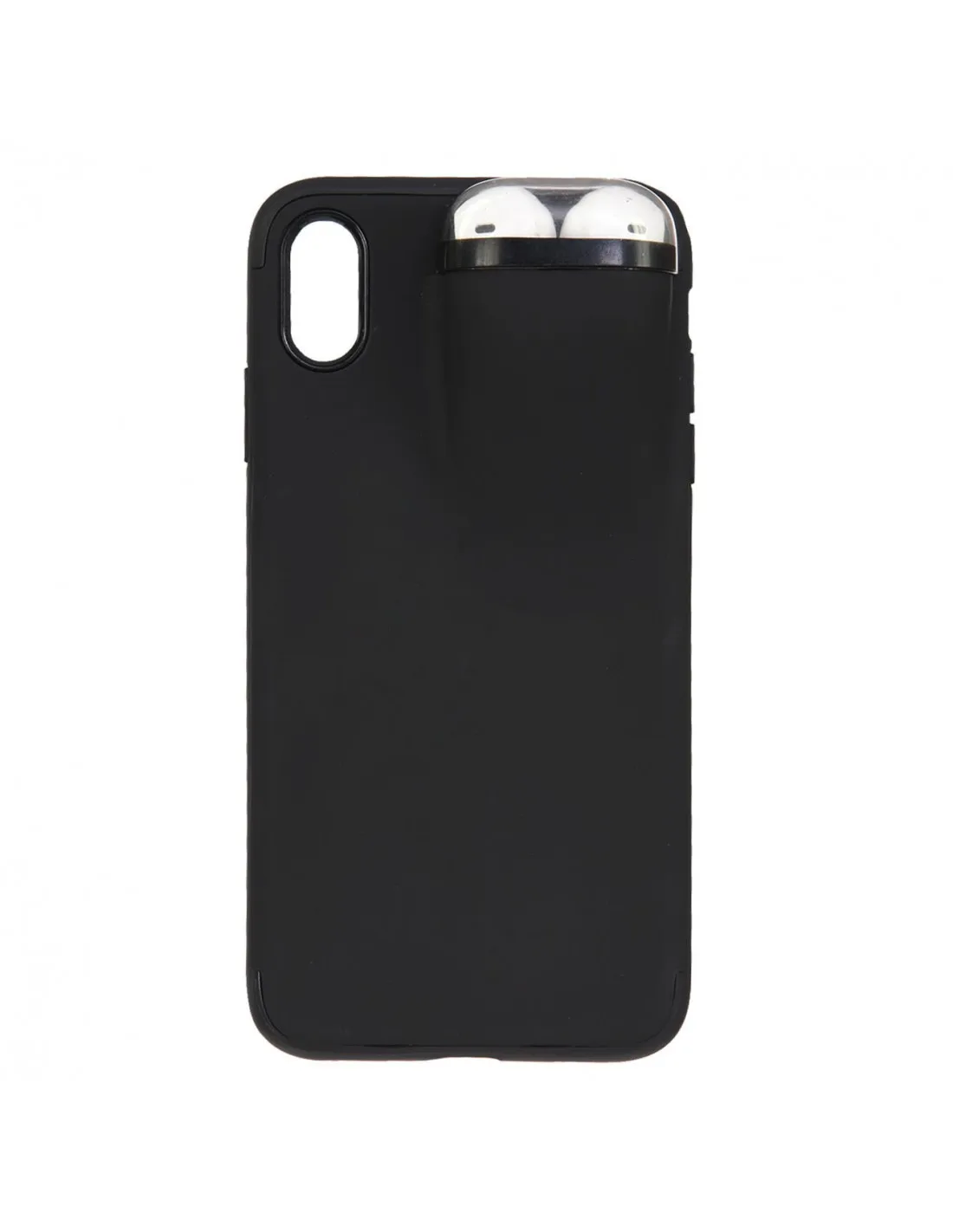 Black headphone Holder case for iPhone XS Max
