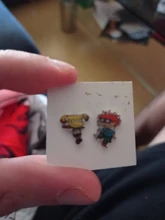 Pendiente de tuerca de foto personalizada, regalos de Pendiente de acrílico personalizados, joyería hecha a mano de amigos, OMG, novedad de 2020