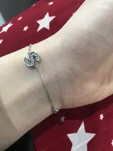 Pulsera de perlas de imitación de estrella de luna de ANENJERY pulsera de plata de ley 925 con gradiente de zirconia de piedra lunar para mujer S-B304