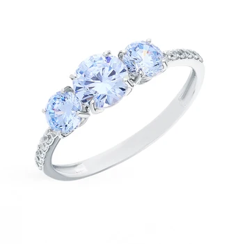 

Silver ring with cubic zirconia sunlight sample 925