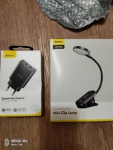 Baseus LED Clip Table Lamp Stepless Dimmable Wireless Desk Lamp Touch USB Rechargeable