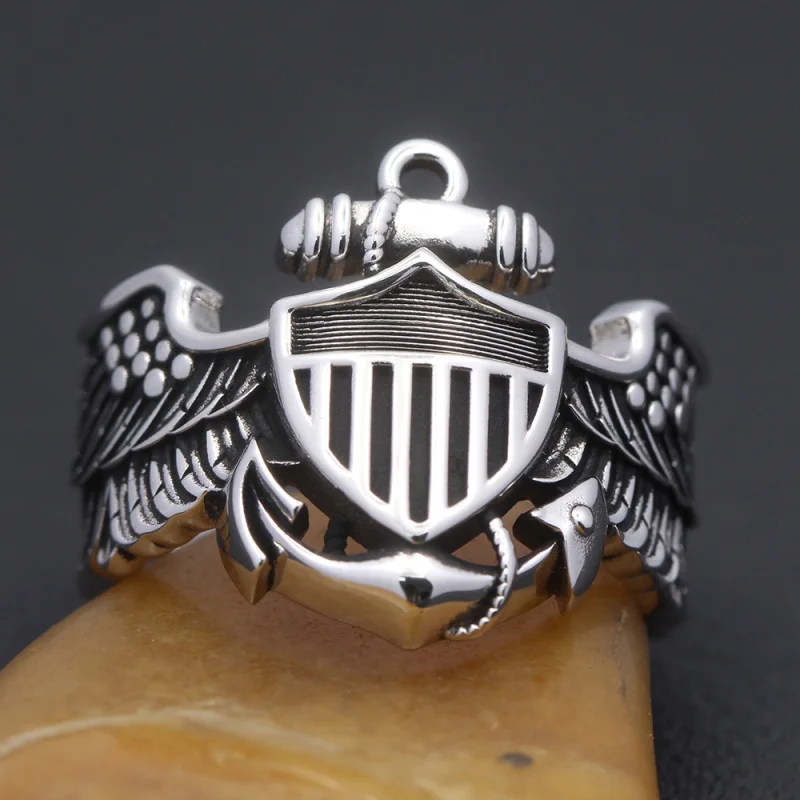 Винтажное серебряное кольцо WW2 USN Navy Авиатор крылья пилота | Украшения и