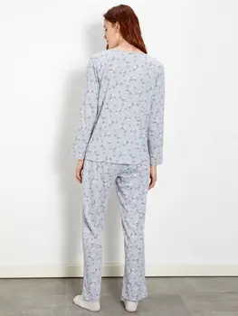 

Flower Pattern Cotton Pajamas set