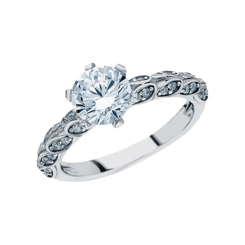 

Silver ring with cubic zirconia sunlight sample 925