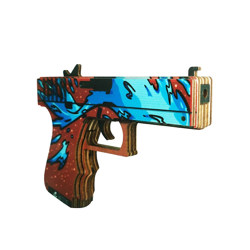 Деревянный пистолет Glock Дух воды CS GO | Пистолет кс го (Деревянный резинкострел