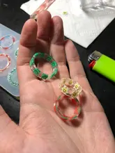 8 Uds molde de silicona de anillo de tamaños surtidos para joyería de resina molde de fundición de resina tamaño de EE. UU. 5-12