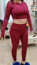 Butt-Leggings Workout-Clothes Yoga-Set Sport-Suit Fitness-Crop-Top Scrunch Gym Long-Sleeve