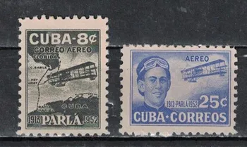 

Cuban stamps 331-2 Cuba 1952G. 39 years of flight Florida-Cuba (NG) -aircraft, pilots