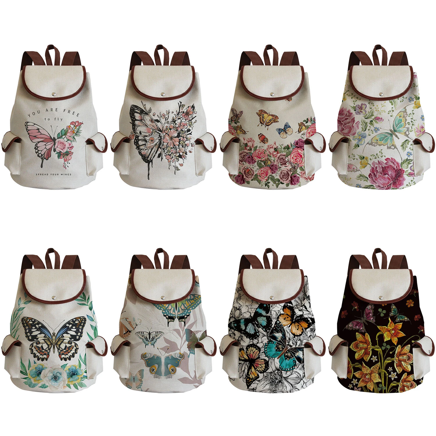 floral drawstring bags