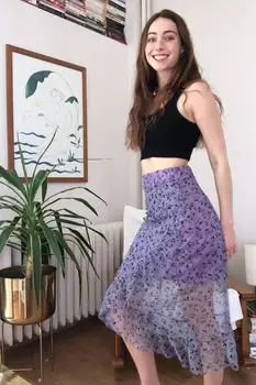 

Trendyol Flower Patterned Knitted Skirt TWOSS20ET0511