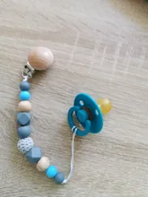 Chupete de silicona con cuentas de dentición para bebé, Clip para chupete de bebé, Clip para chupete, mordedor, juguete, cuentas, regalo de cumpleaños