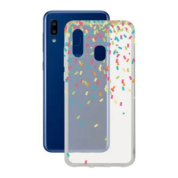 

Mobile cover Samsung Galaxy A20 KSIX Flex TPU Transparent