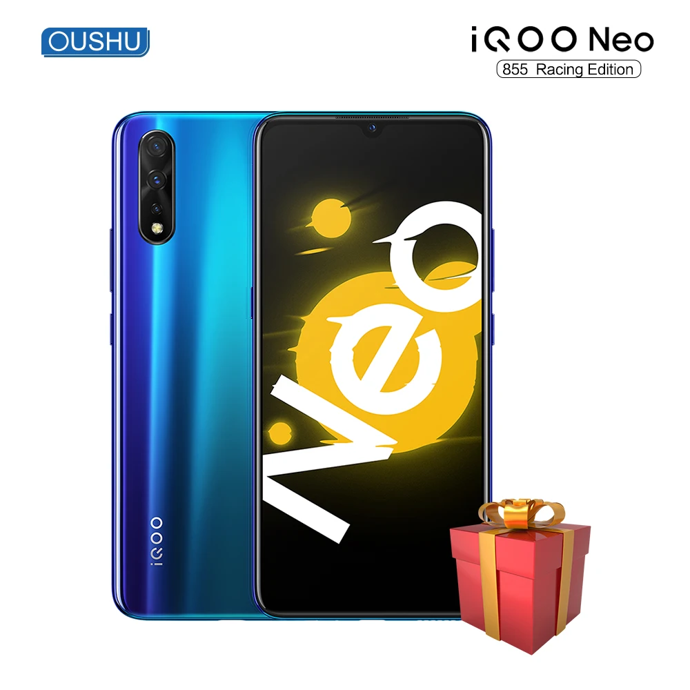 Новинка IQOO Neo 855 Racing Edition 8G 128G Snapdragon 855plus Celular 4500mAh Большая батарея 33W зарядное