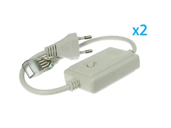 

2 PCs plug power adapter transformer Rectifier 4 Pin pitch 9mm Per reel RGB Led 220V with button switch mini Contr