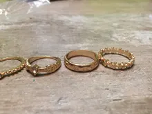 Tocona 15 unids/set, Virgen María Anillos de oro para mujer corazón manos de Fátima Anillos Cruz hoja geométrica Kольцо de joyería 7056