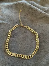 IngeSight.Z-gargantilla gruesa cubana de Color dorado para mujer, Collar Punk, Miami, minimalista, joyería