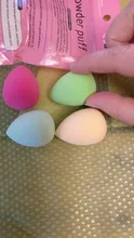Esponja de maquillaje 4 unids/pack belleza maquillaje fundación de Puff conjunto seco y húmedo esponja Puff de polvo para cara líquido fundación crema