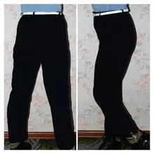 Suit Pants High-Waist Pocket Black Trousers Spring Loose Elegant Female Office Lady Women