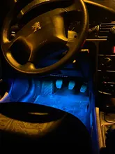 Lámpara led ambiental para coche, luces decorativas para interior, control remoto inalámbrico de música, múltiples modos