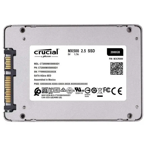  Festplatte Crucial MX500 2TB SSD