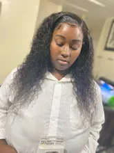 Encaje Frontal transparente con mechones, extensiones con ondas al agua, mechones con Frontal Miss Cara 100%, cabello humano Remy