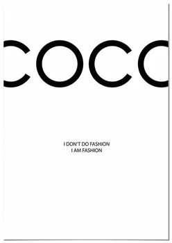 

Panorama Canvas Coco I DON'T DO FASHION | Printed in high quality's Canvas with tenter | Modern paintings Coco