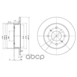 Диск Тормозной Задний Nissan Almera N16, Primera P10, P11(258мм) Bg2633 Delphi арт. BG2633