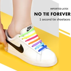 16Pcs/Set Running No Tie Shoelaces Fashion Unisex Athletic Elastic Silicone Shoe Lace All Sneakers Fit Strap N010