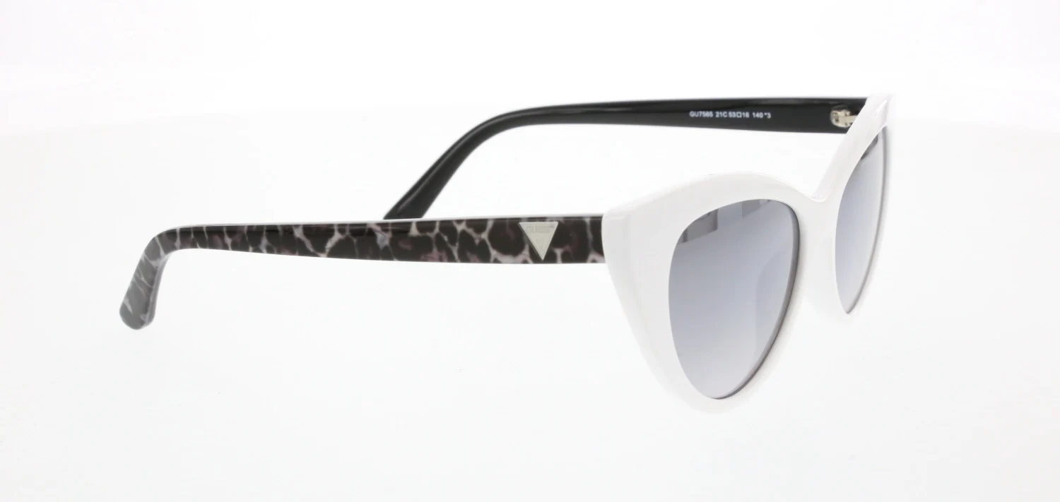 

Women's sunglasses gu 7565 21c bone white organic butterfly cat eye 53-16-140 guess
