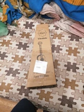 Aiersi-Ukelele Soprano de abeto de caoba con Gecko Dolphin Diseño de piña, guitarra con bolsa sintonizadora, 21 pulgadas, paquete completo