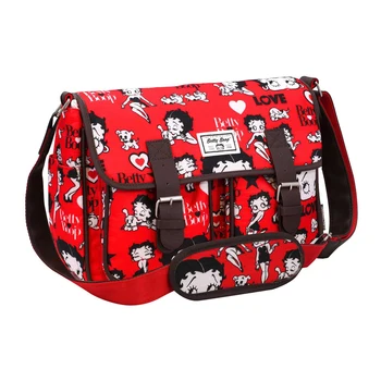 

BETTY BOOP Rouge Shoulder bags, two pockets frontals with magnetic closing, Red