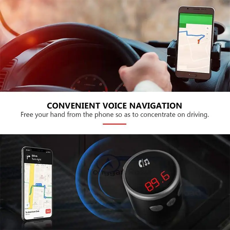 QC 3,0 Bluetooth FM передатчик модулятор Handsfree автомобильное зарядное устройство 3.1A двойной USB адаптер Автомобильный mp3 плеер беспроводной аудио приемник