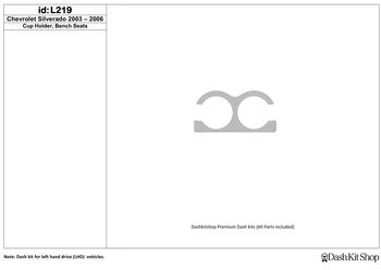 

Interior lining for GMC Sierra 2003-2006. Set L219.