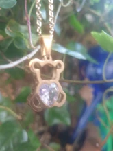 Nextvance-collar de acero inoxidable con colgante de oso de dibujos animados, corazón de circonita cúbica AAA, regalo para hombre y mujer, Bisutería