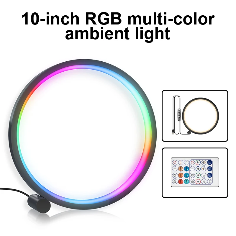 Led Rgb Desk Lamp App Music Rhythm Atmosphere Light Remote Control Dimming Game Desktop Bar Live Broadcast Ring Night Light star wars night light Night Lights