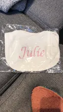Babero bordado personalizado con nombre para bebé, babero de algodón para niña y niño recién nacido, regalo hecho a mano