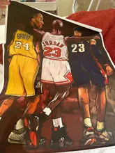 Poster Basketball Wall-Pictures Canvas Kobe Bryant Stars Lebron James Michael Living-Room