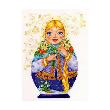 

6-04 set for embroidery Alice 'matryoshki. Spring-red'19 * 26 cm