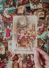 30 hojas/juego de postales Retro de Navidad, tarjetas de felicitación y deseos, tarjeta de regalo de cumpleaños