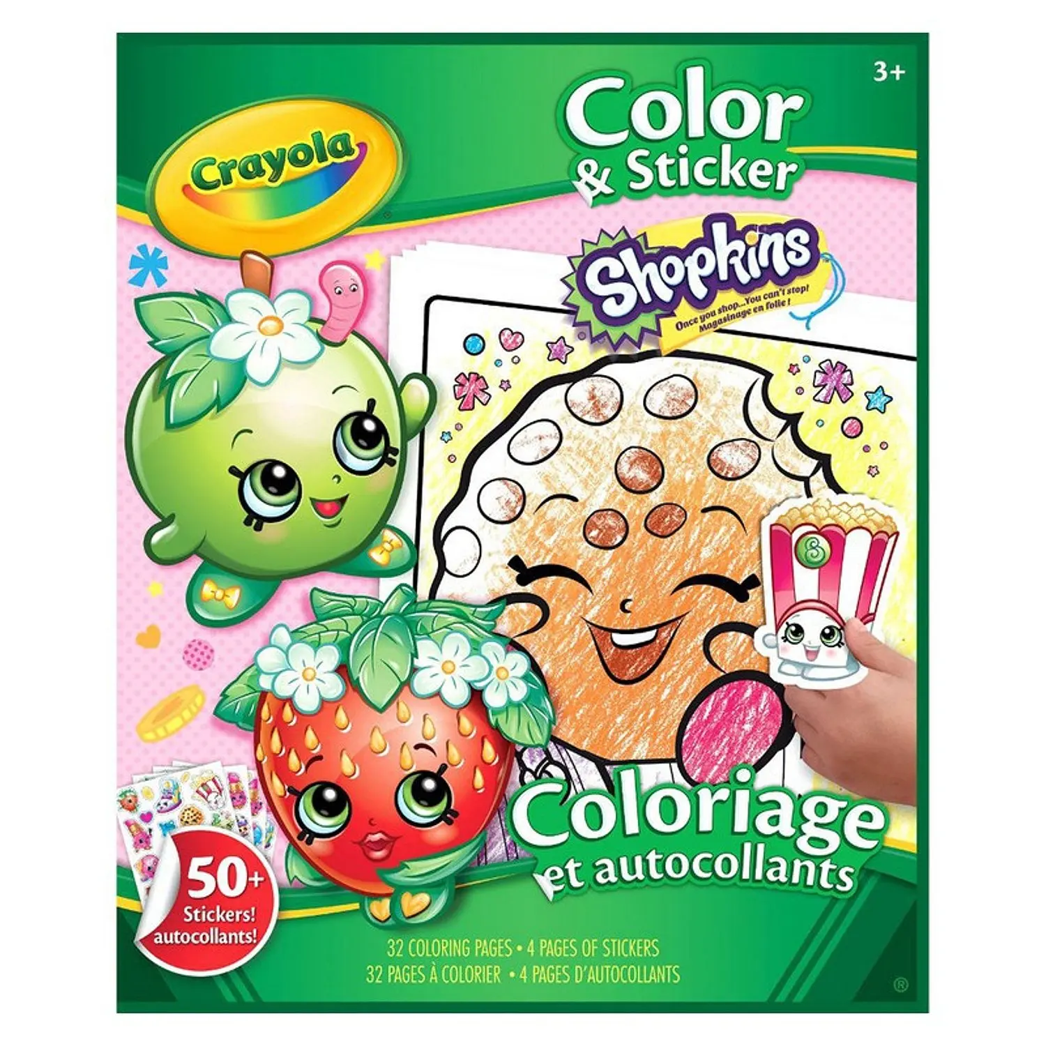 Раскраска Crayola Shopkins с наклейками 04-5854