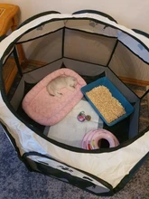 Jaula portátil plegable para mascotas, casa de perro para exterior, jaula octagonal para gatos, corralito de interior, perrera para gatos