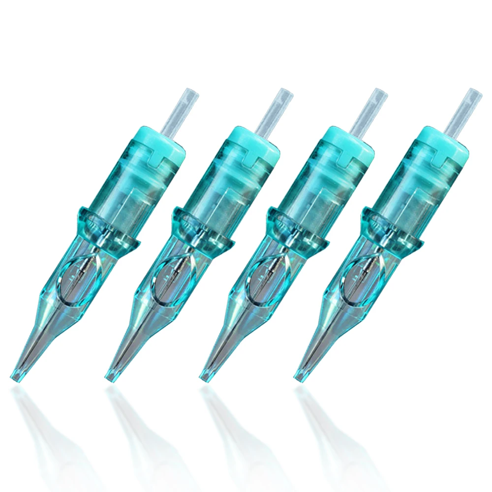 Makeup Tattoo Cartridge Needles 20PCS Disposable Sterile Round Liner Needles 0.25MM 0.3MM 0.35MM for Tattoo Rotary Pen Supplies