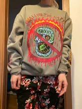 Kanye West sudaderas con capucha de los hombres letra de grafiti de la suerte me ver fantasmas sudadera vellón Harajuku Street HipHop Jersey hueso con capucha