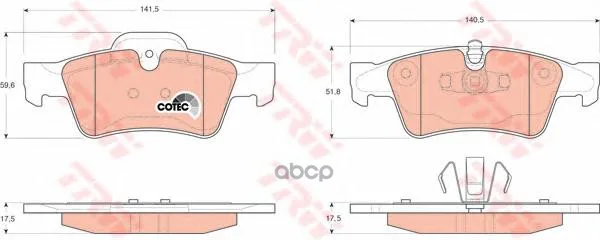 Колодки Тормозные Mercedes-Benz W164 Ml 05/W251 R-Class 06 Задние Trw/Lucas Gdb1643 TRW/Lucas арт. GDB1643