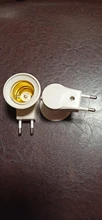 Eu-Plug-Adapter Socket Base-Lamp Power-On-Off-Control-Switch E27 with 1pcs