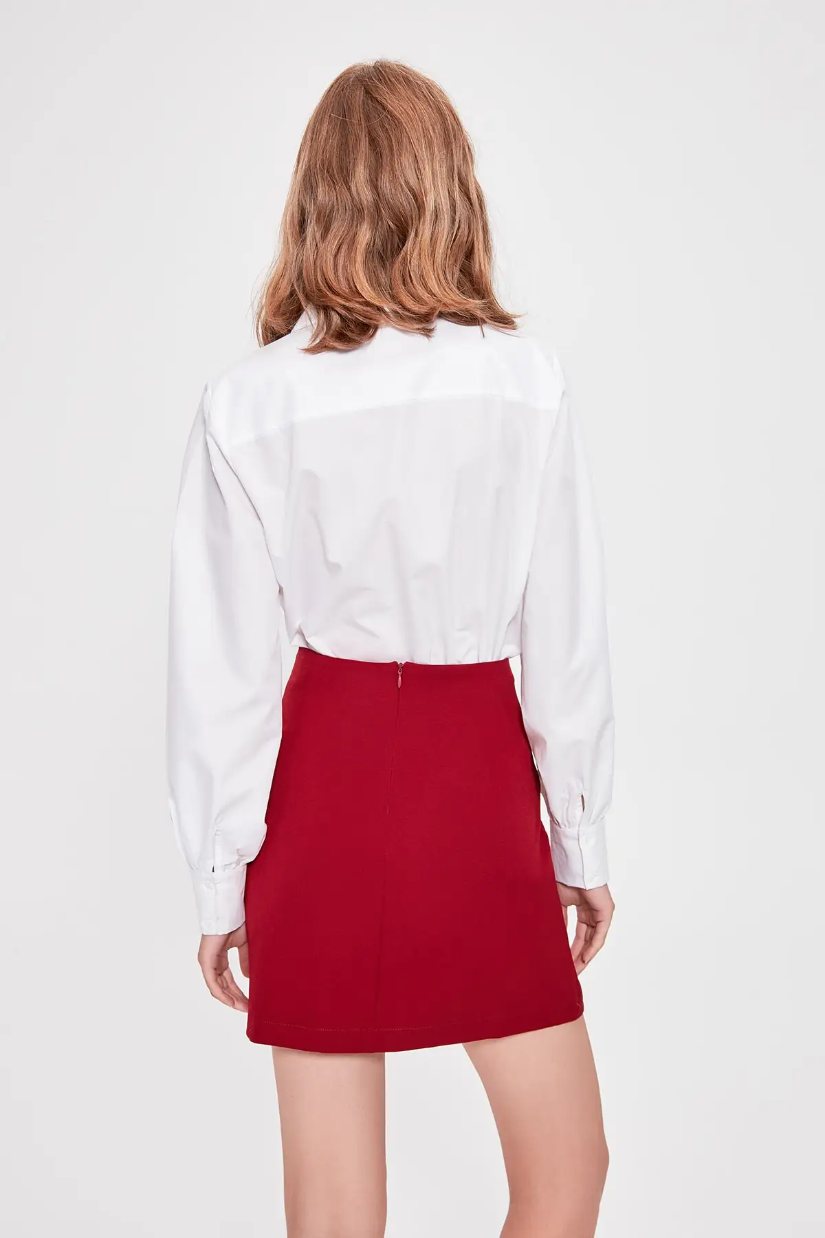 Trendyol Бургундская юбка с деталями TWOAW20ET0447