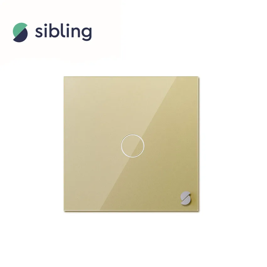 Золотой Умный выключатель Sibling(1 клавиша - Цвет: Золотой
