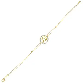 

Allah Gold Printed Bracelet 01-410-BLDT008