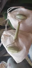 Rodillo masajeador Facial de piedra de Jade, masajeador Natural para cara, ojo, cuello, Guasha raspador, herramientas adelgazantes de belleza