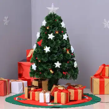 

Christmas tree 90cm Manmade Pine Tree Christmas Decoration with 12 LED 3 Colors 90 Branches Green PVC